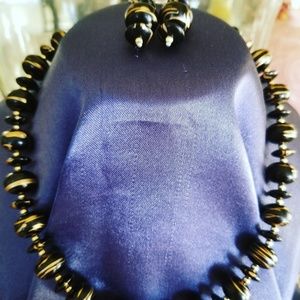 Earrings and necklace